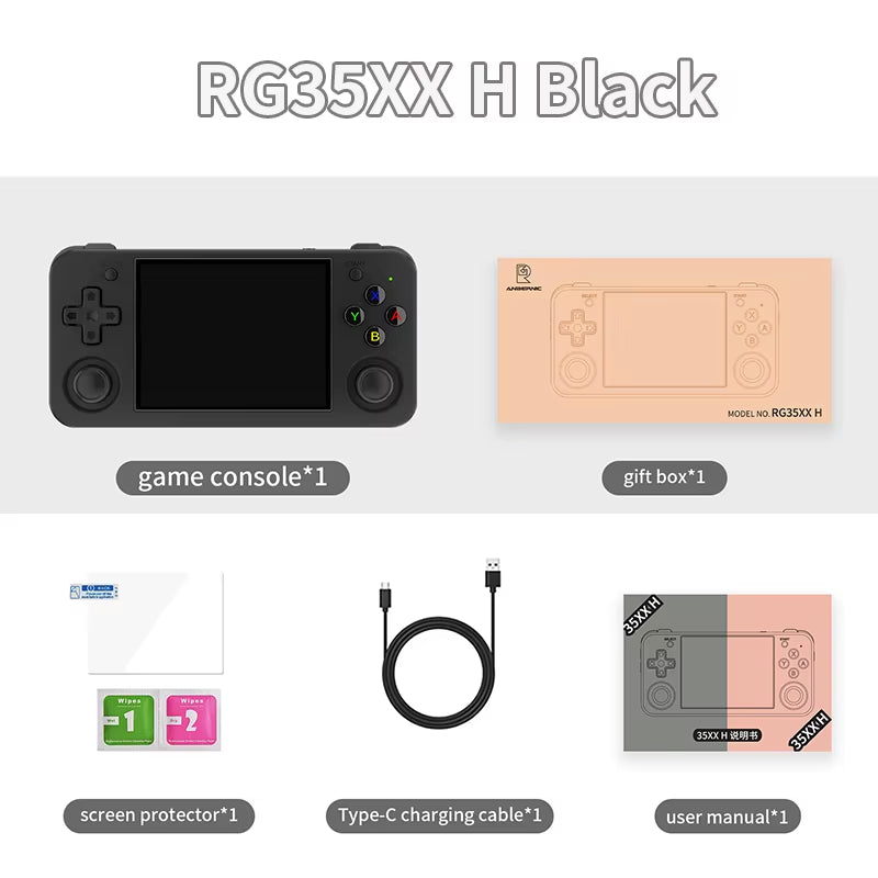 RG35XX H Handheld Video Game Consoles Linux 3.5-Inch IPS 640*480 Screen H700 Retro Gaming Player 5000+ Games Kids Gift