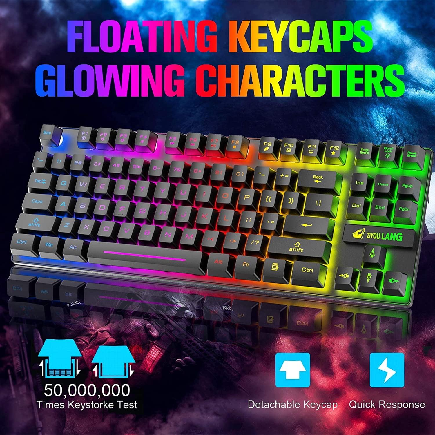 Wireless Gaming Keyboard and Mouse Combo 
