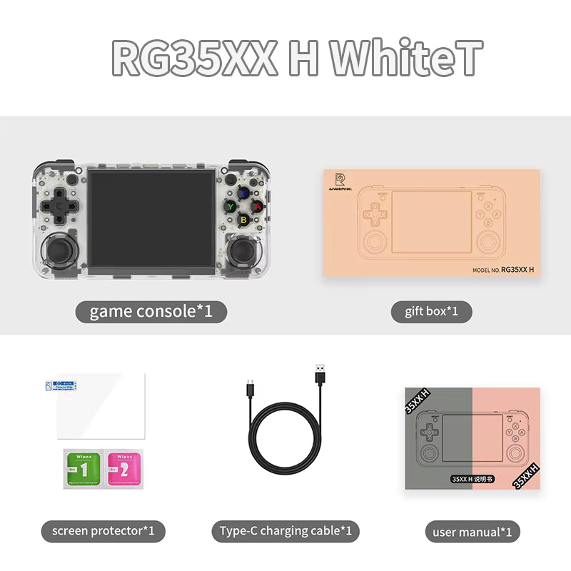 RG35XX H Handheld Video Game Consoles Linux 3.5-Inch IPS 640*480 Screen H700 Retro Gaming Player 5000+ Games Kids Gift