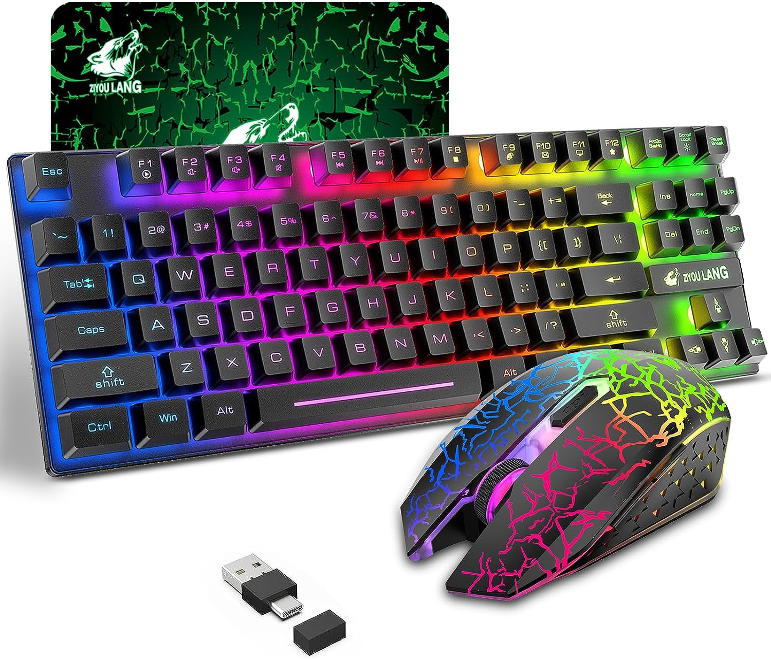 Wireless Gaming Keyboard and Mouse Combo