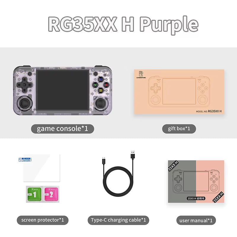 RG35XX H Handheld Video Game Consoles Linux 3.5-Inch IPS 640*480 Screen H700 Retro Gaming Player 5000+ Games Kids Gift